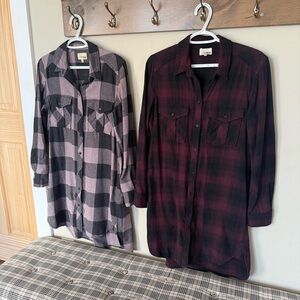 2 Pc Wilfred Veronica Flannel Dress Small